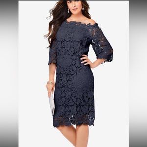 Lacy navy dress
